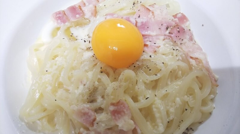 レンチンカルボナーラうどん